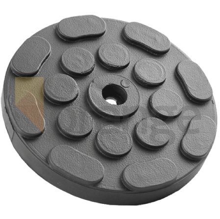 Draagrubber ø120 mm | stalen plaat | 1 gat