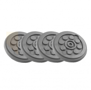 Set draagrubbers ø128 mm | 4 stuks