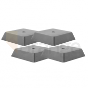 Set rubber opnameblokken | vierhoekig frustum | hoogte 30 mm | 4 stuks