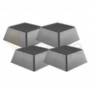 Set rubber opnameblokken | vierhoekig frustum | hoogte 60 mm | 4 stuks