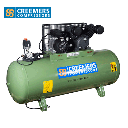 Zuigercompressor | CSG 450/200 K | 200 liter | 2,2 kW