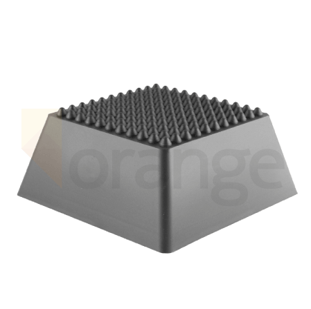 Rubber opnameblok | vierhoekig frustum | hoogte 60 mm